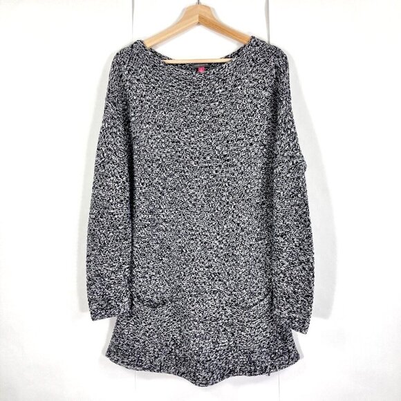 Vince Camuto Two-Pocket Black/White Sweater Size Large - Picture 2 of 7